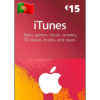 Cartão Apple Store e Itunes 15€ (Envio por Email)