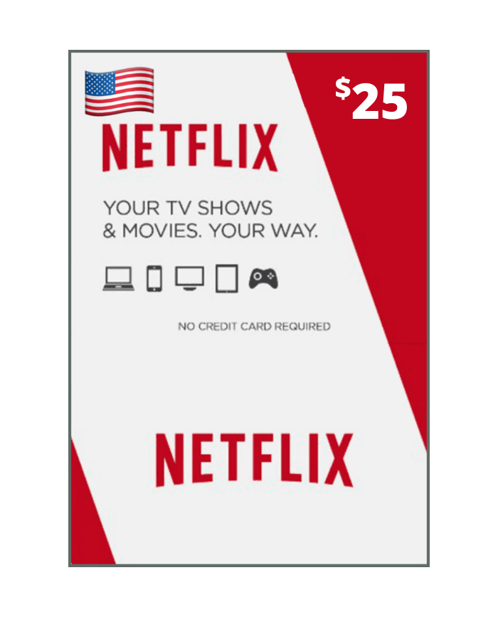 Cartão Netflix 25$ (Envio por Email) - ELSAS ELECTRONICS